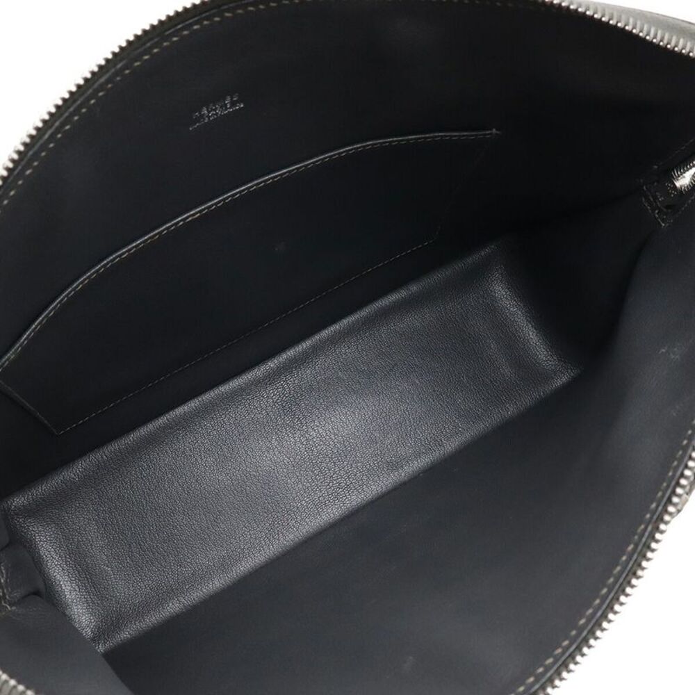 Hermes Escapade Tote Bag Dark Gray Leather - Picture 7 of 9